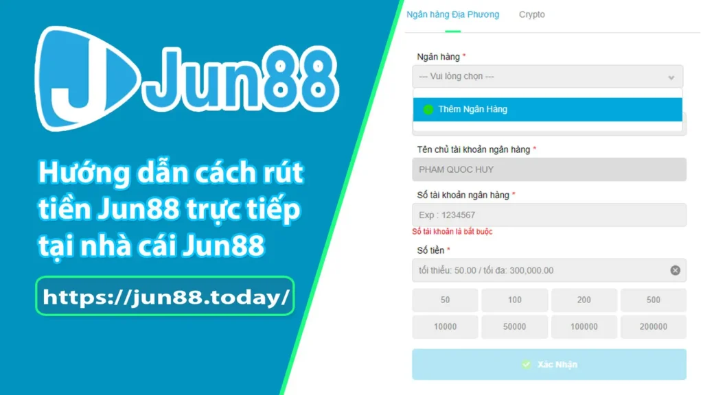 Hướng dẫn cách rút tiền Jun88 dễ dàng
